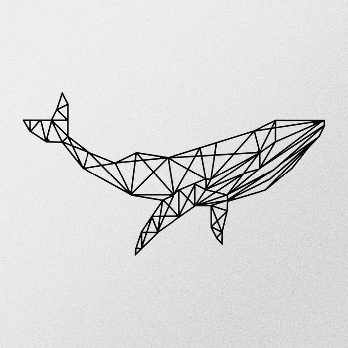 Wallity Whale 1 Escultura de Pared en Metal Negro Wallity Whale 1 Escultura de Pared en Metal Negro